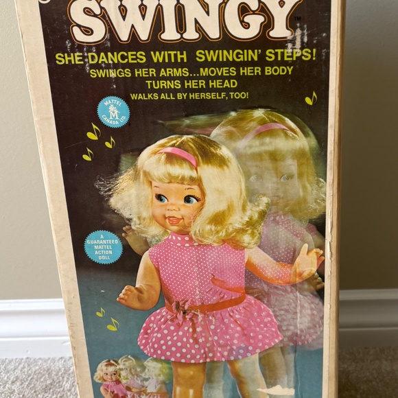 1960's Mattel Swingy Doll, Original Box, Tested - Picture 5 of 8